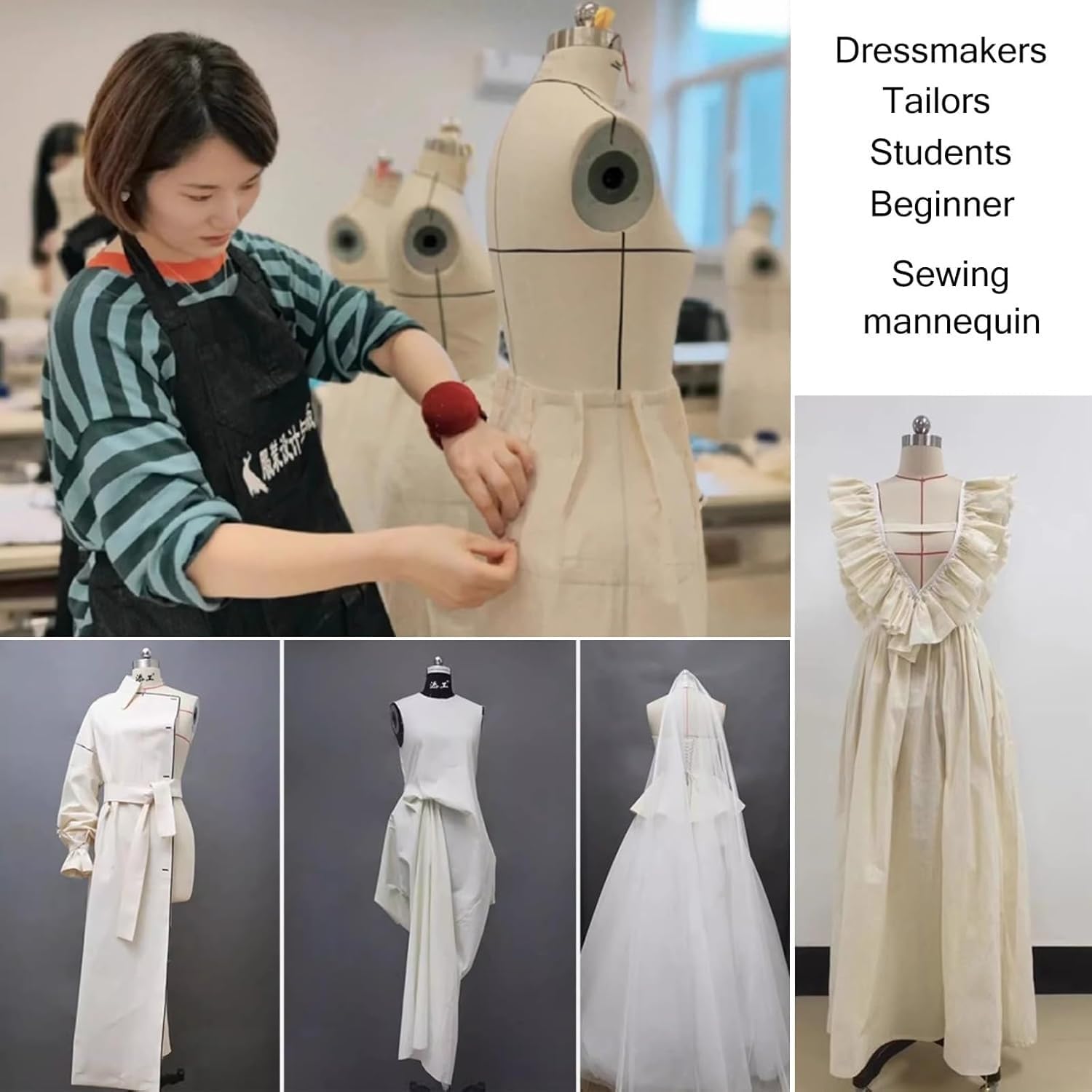 ドレスフォーム縫製マネキントルソーブラック取り外し可能な腕付き大型